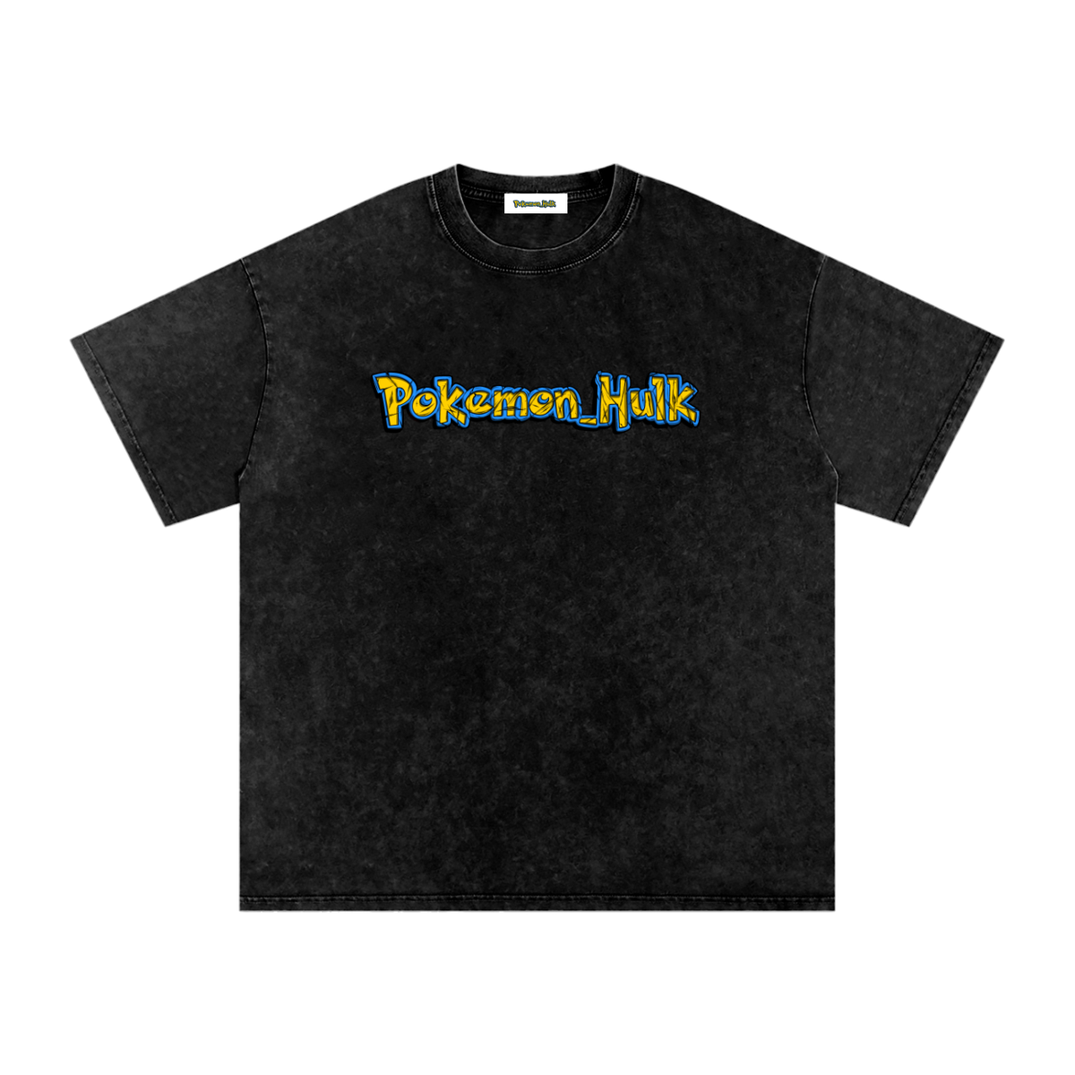 PHT Snow Washed Oversized Cotton T-Shirt B&W Logo