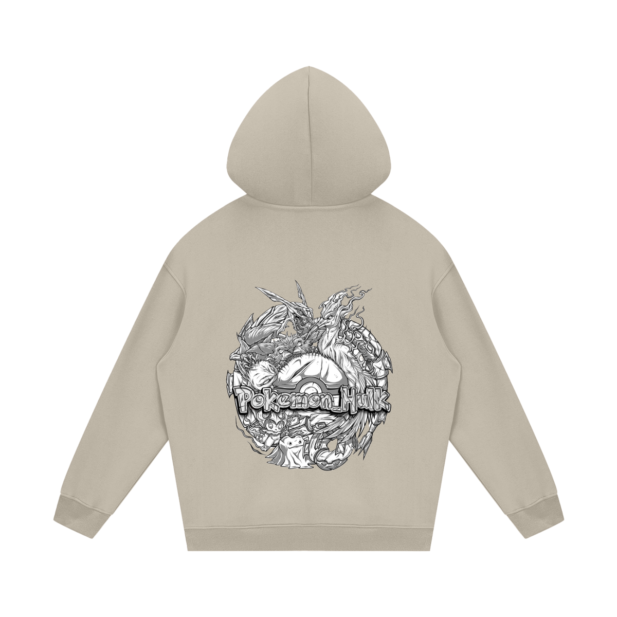 PHT Streetwear Fleece Hoodie B&W Logo