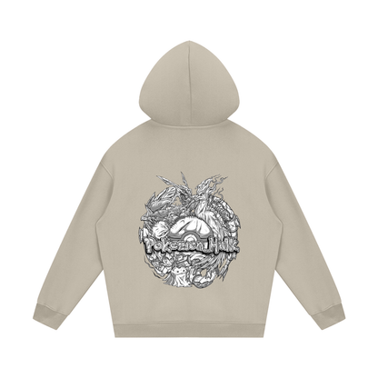 PHT Streetwear Fleece Hoodie B&W Logo