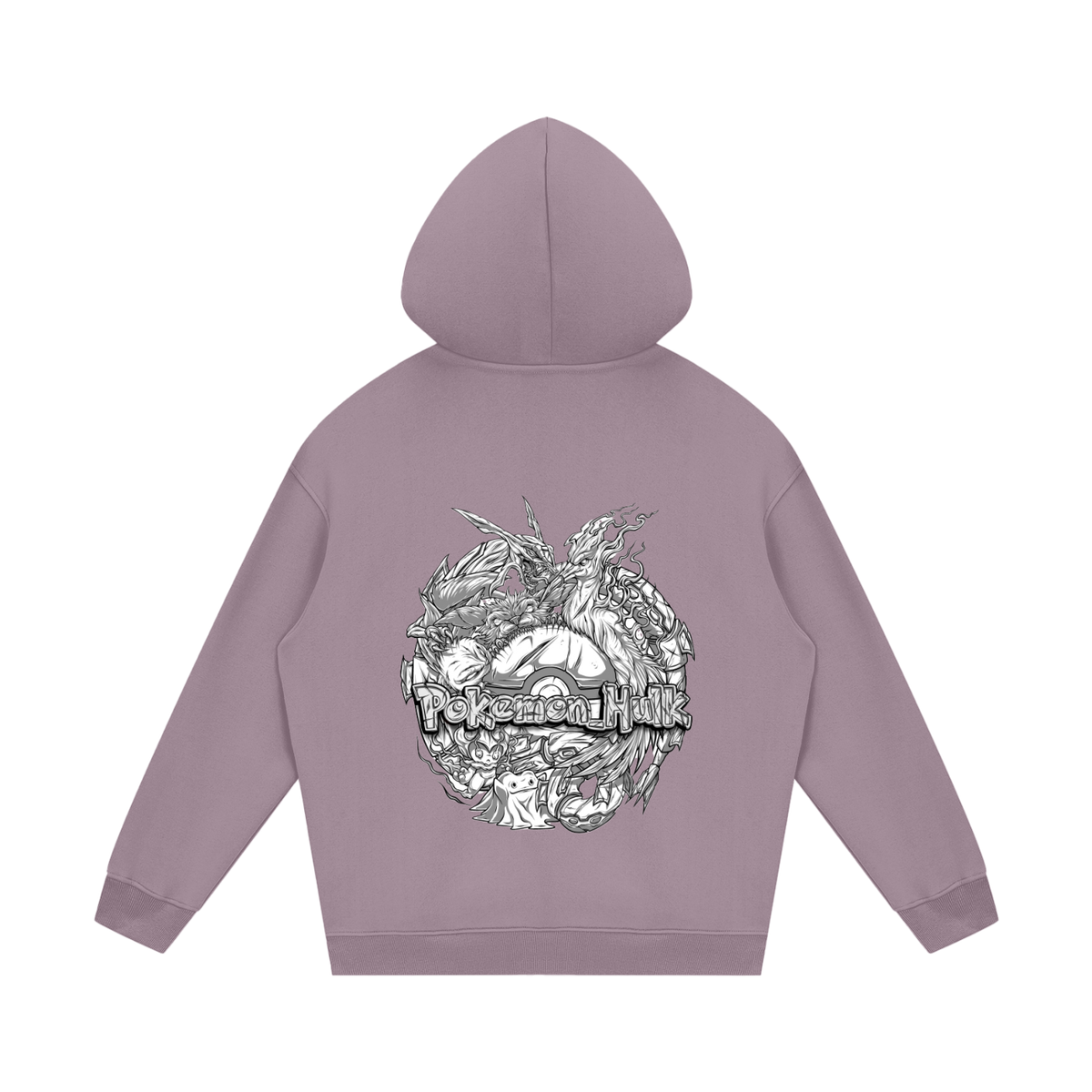 PHT Streetwear Fleece Hoodie B&W Logo