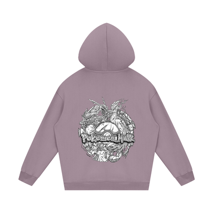 PHT Streetwear Fleece Hoodie B&W Logo