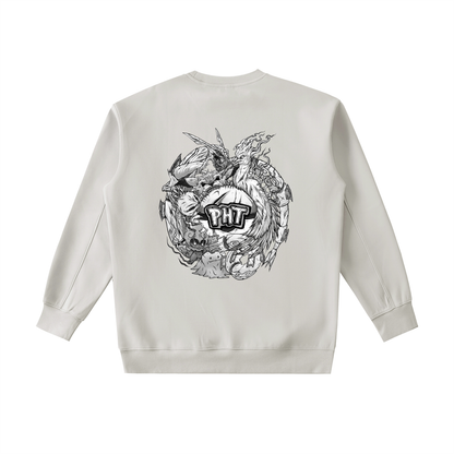PHT Essential Heavyweight Crewneck Sweatshirt B&W Logo