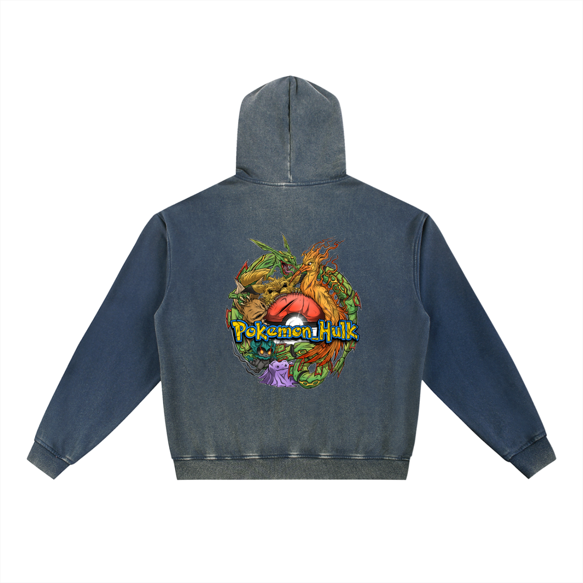 PHT Vintage Washed Gradient Fleece Hoodie Colour Logo