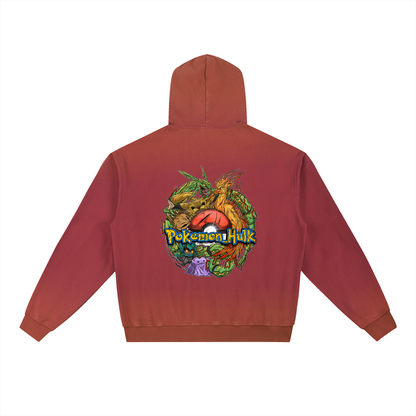 PHT Vintage Washed Gradient Fleece Hoodie Colour Logo