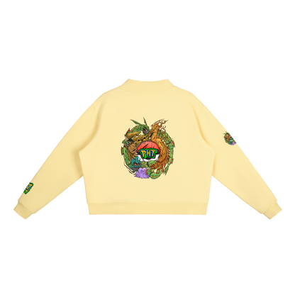 PHT Fleece Mock-Neck Crew Sweatshirt Colour Logo