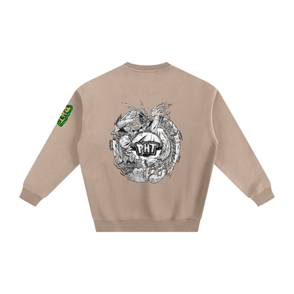 PHT Fleeced Sweatshirt B&W Logo