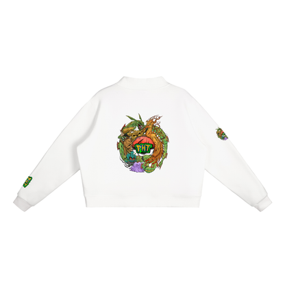 PHT Fleece Mock-Neck Crew Sweatshirt Colour Logo