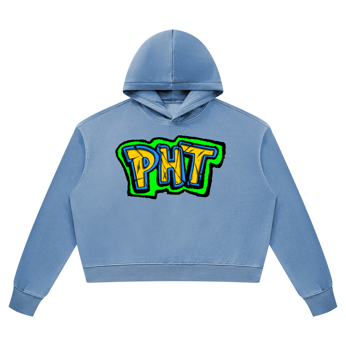 PHT Women’s Vintage Wash Heavyweight Hoodie Colour Logo