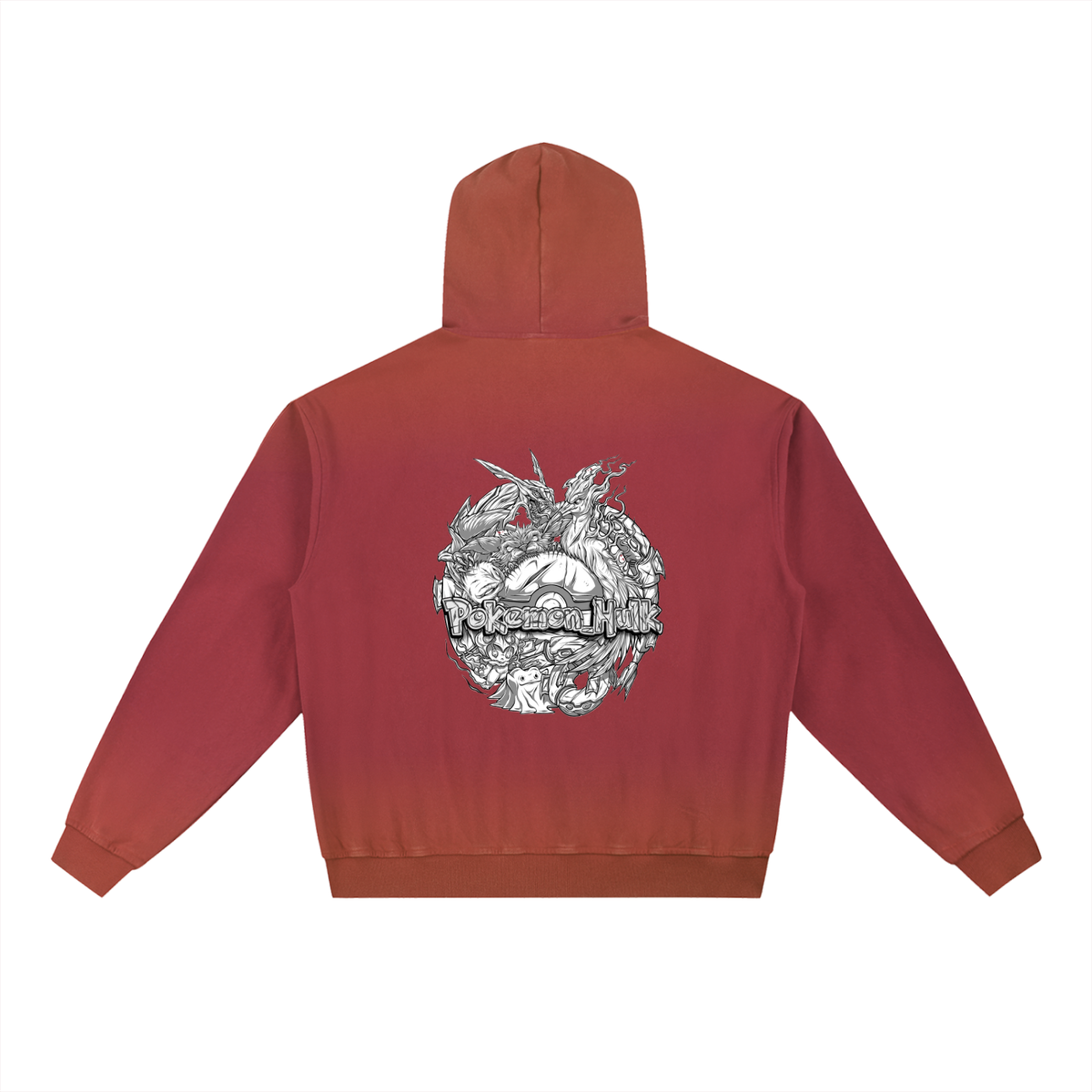 PHT Vintage Washed Gradient Fleece Hoodie B&W Logo