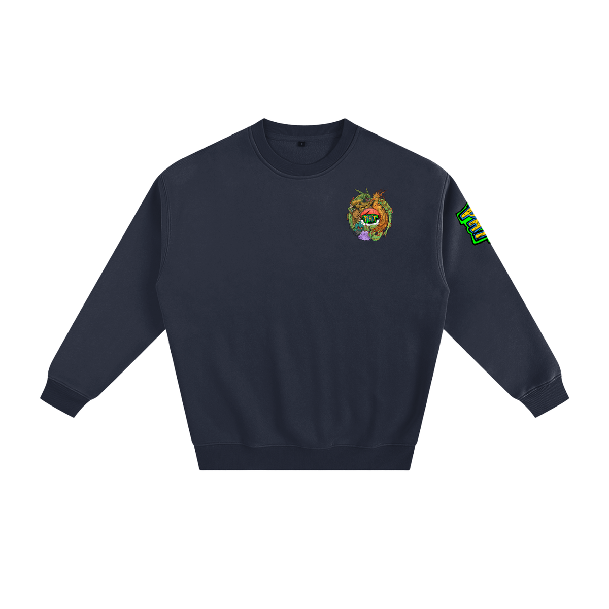 PHT Fleeced Sweatshirt B&W Logo
