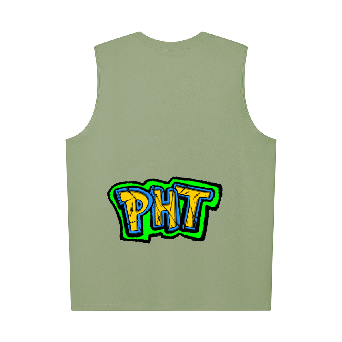PHT Oversized Cotton Tank  Colour logo