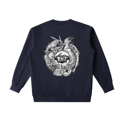 PHT Essential Heavyweight Crewneck Sweatshirt B&W Logo