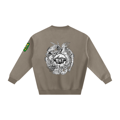 PHT Fleeced Sweatshirt B&W Logo