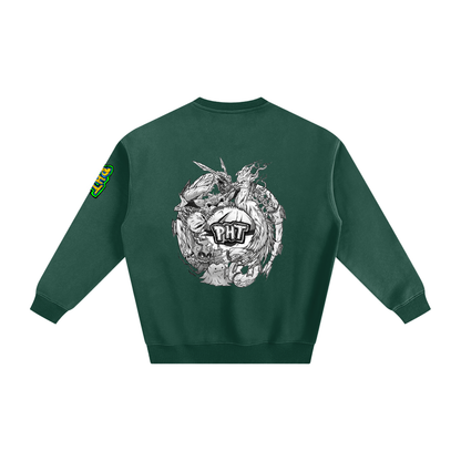 PHT Fleeced Sweatshirt B&W Logo