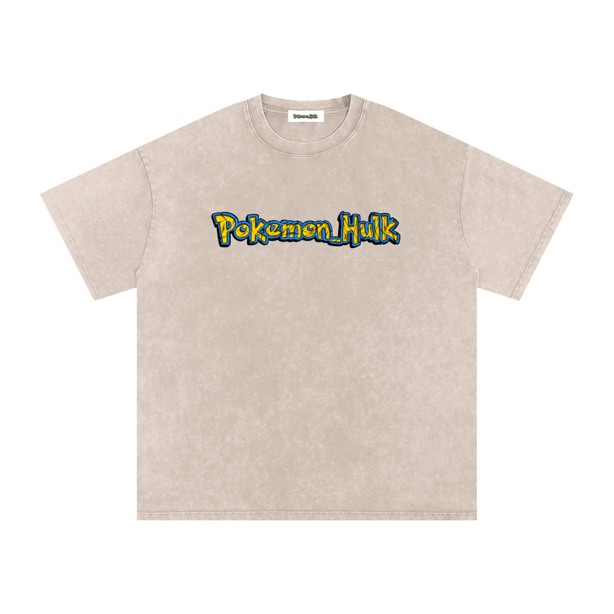 PHT Snow Washed Oversized Cotton T-Shirt B&W Logo