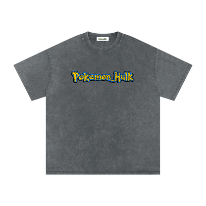 PHT Snow Washed Oversized Cotton T-Shirt Colour Logo