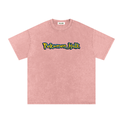 PHT Snow Washed Oversized Cotton T-Shirt Colour Logo