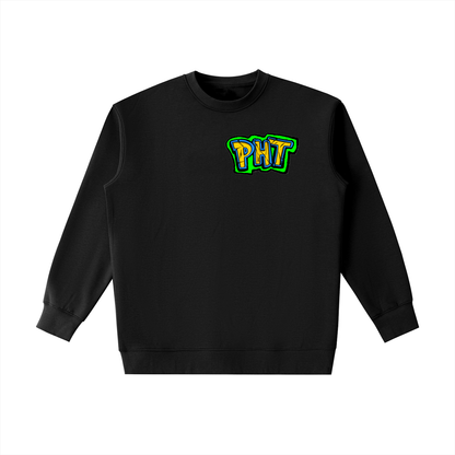 PHT Essential Heavyweight Crewneck Sweatshirt B&W Logo