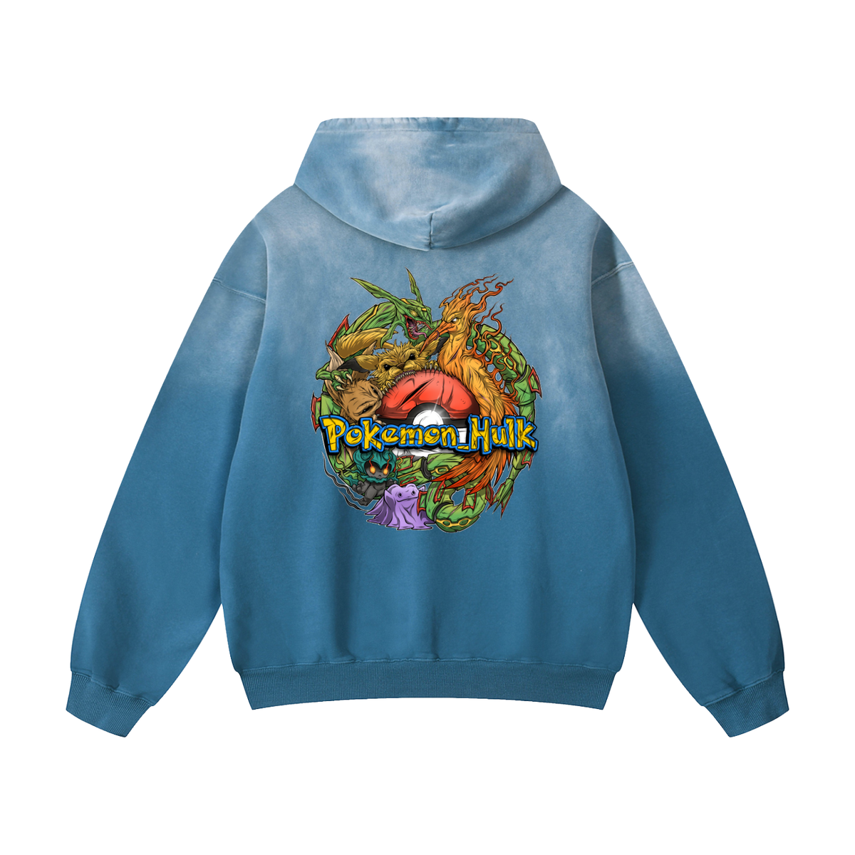 PHT Heavyweight Sunfade Oversized Hoodie Colour Logo