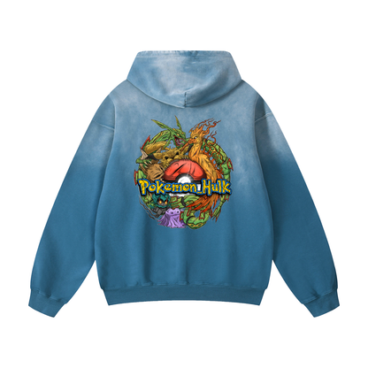 PHT Heavyweight Sunfade Oversized Hoodie Colour Logo