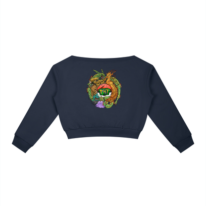 PHT Women's Off-Shoulder Sweatshirt Colour Logo