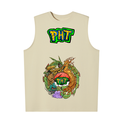 PHT Oversized Cotton Tank  Colour logo