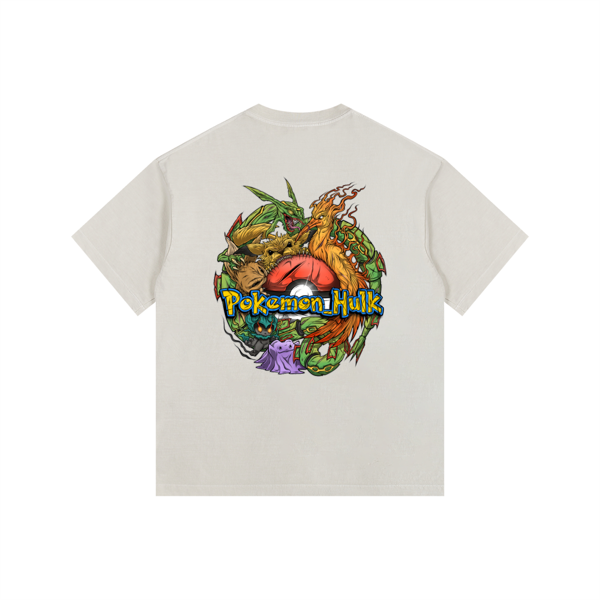 PHT  Vintage Washed Oversized Cotton T-Shirt Colour Logo
