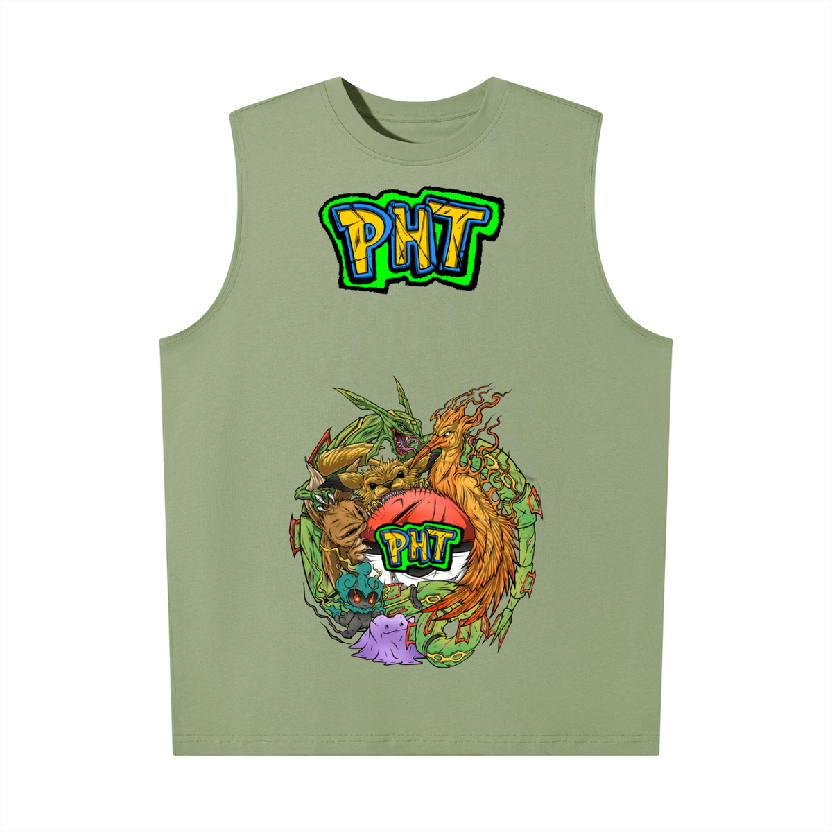 PHT Oversized Cotton Tank  Colour logo
