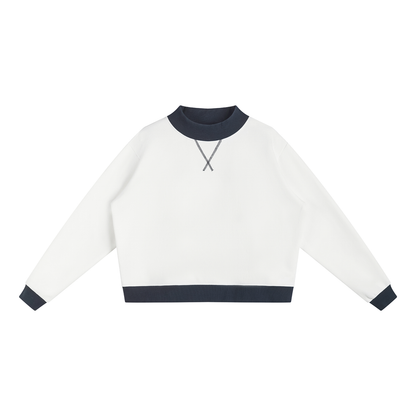 PHT Women’s Mock Neck Crewneck Sweatshirt Colour Logo