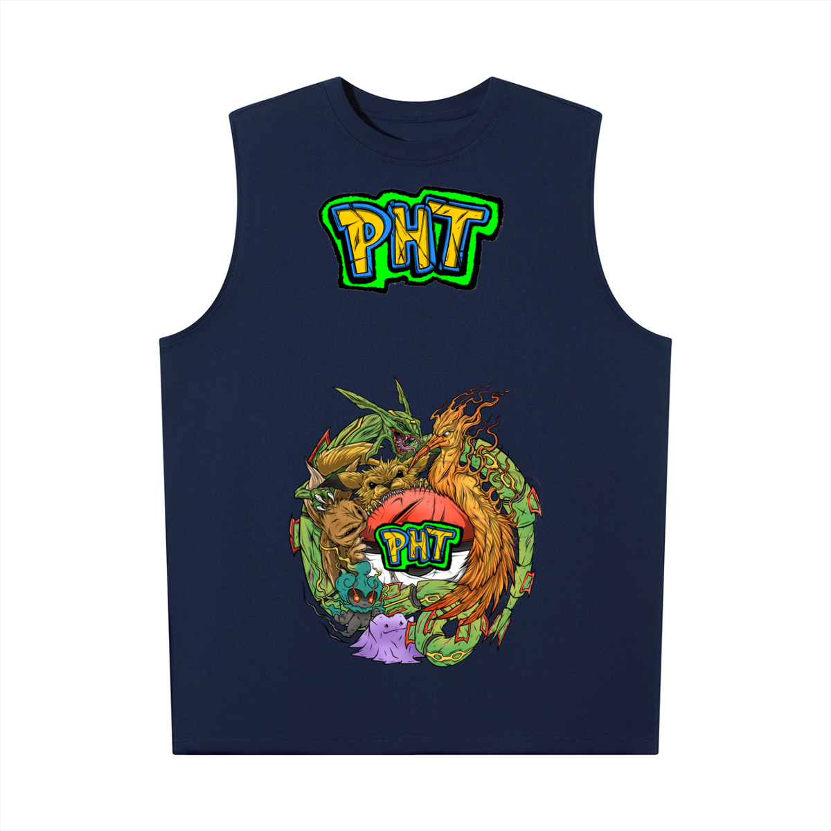 PHT Oversized Cotton Tank  Colour logo
